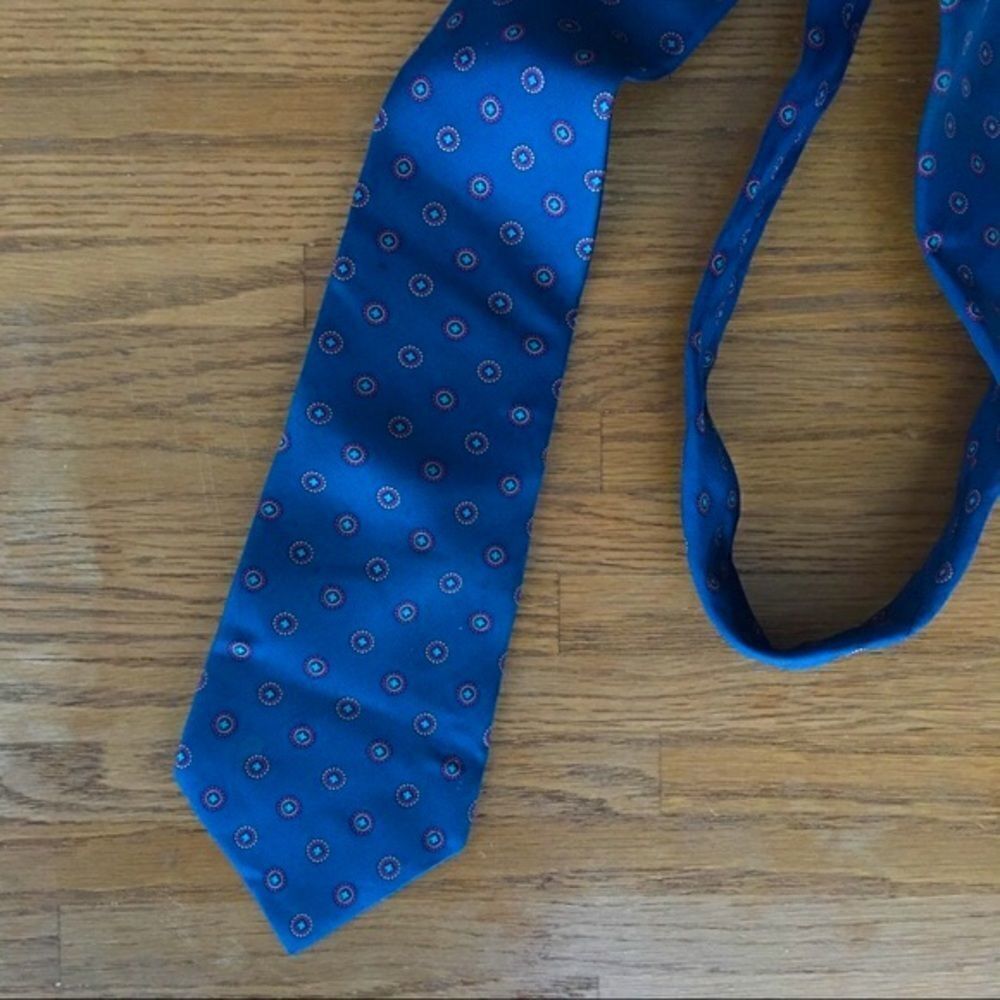 Vintage Harvard The Coop Cooperative Society Blue Silk Tie